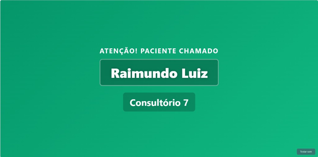 Painel TV - Chamada de Paciente